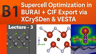 Supercell Optimization in BURAI + CIF Export via XCrySDen & VESTA