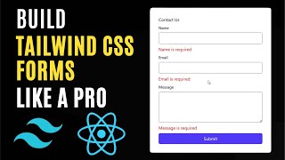 Tailwind CSS Forms with Validations in React Vite App