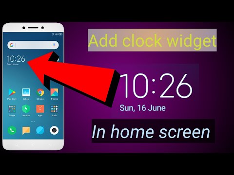How to add time watch in home screen | Add watch widget in mi phone