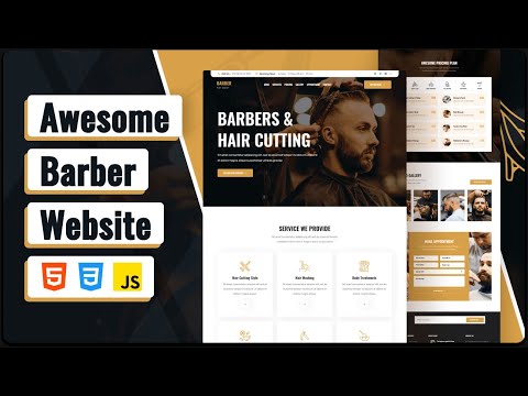 barber website using html and css | responsive barber web design