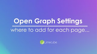 Open Graph Settings | Limecube website builder
