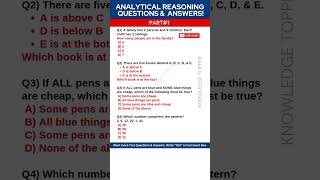 Analytical Reasoning Test Questions and and Answers