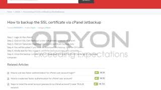 How to backup the SSL certificate via cPanel Jetbackup