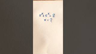 x=? Exponential Equation #maths #mathematics #solutions