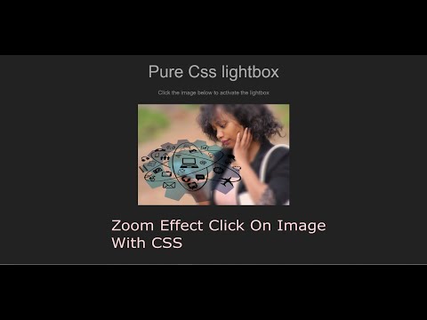 Zoom Effect On Image Click With Pure CSS.