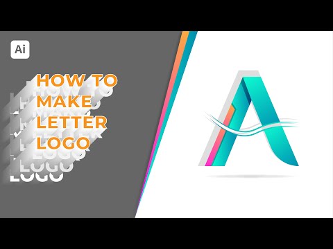 Letter A Logo Design Tutorial in Adobe illustrator  | How to Create Simple Logo Design | Letter A