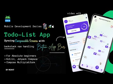P10: Navigation Sync with Bottom App Bar || TodoList App || Beginners [HINDI]