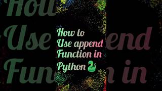 Append function in python🐍 like 👍 share👉 & subscribe😀 #trending #coding #python #chatgpt