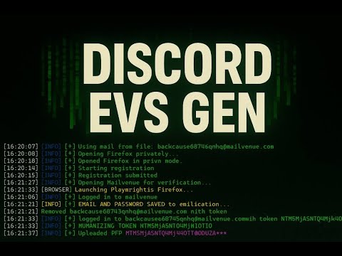 Discord token gen 2025 || Discord Ev gen || Discord Account Generator #tokengen #discord #tool