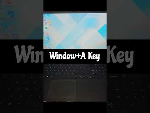 Window+A key uses #laptop #short #quick #panel #youtubeviralshorts