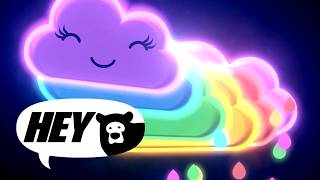Hey Bear Sensory - Rainbow Dance Party! - Fun Video with colourful animation and music!