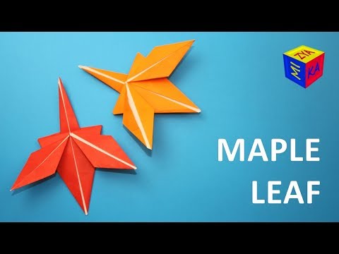 How to make origami maple leaf – video tutorial. Fall autumn craft ideas for kids
