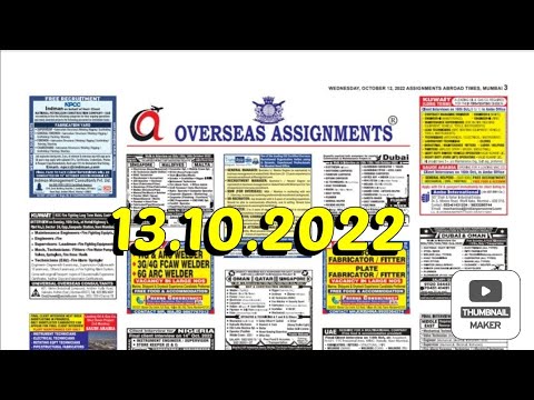 13.Oct 2022Assignments abroad times. Qatar job Vacancy Kuwait job Vacancy Dubai job Saudi job Vacanc