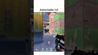 anime battle 1v5 #valorant #valorantclutchmoments #valorantclips #valoranttips #gaming