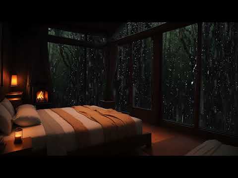 Cozy Room with Rain, Fireplace & Thunderstorm Sounds∣壁爐裡的暖意 - 雨聲，雷聲挑戰30分入睡的ASMR