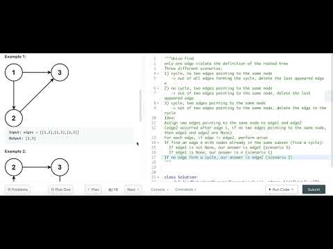 Redundant Connection II - Leetcode 685 - Union Find - Python
