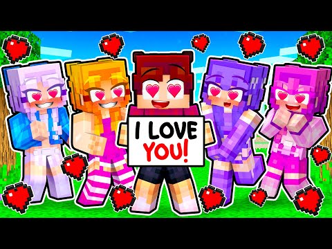 Techy Falls In Love With His CRAZY FAN GIRLS... (Minecraft)