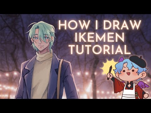 【Art Tutorial】How I Draw Ikemen Tutorial【ENVTUBER】
