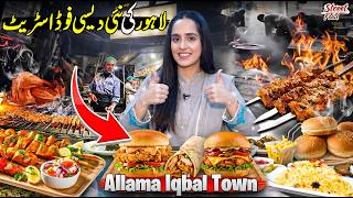 Exploring Iqbal Town Food Taste | Data Palak Biryani & Pathoray + Haneef Fast Food | Street Food