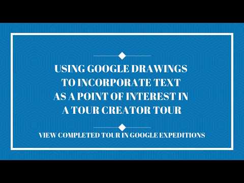 Using Google Drawings to Incorporate Text as a Point of Interest in a Tour Creator Tour