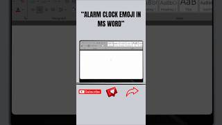 Insert Clock Emoji ⏰ in MS Word using Unicode!#msword #unicode #emoji #alarm #clockemoji #shorts