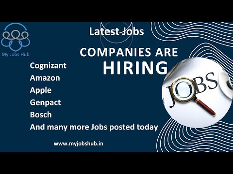 Hot Jobs from My Jobs Hub | Apple, Amazon, Cognizant, Genpact, Bosch, ANZ, Ramco, TCS & Magna