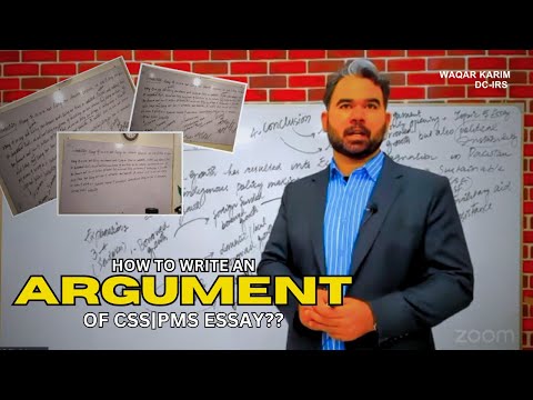 How to write an argument ?? Waqar Karim - DC IRS | 46th CTP
