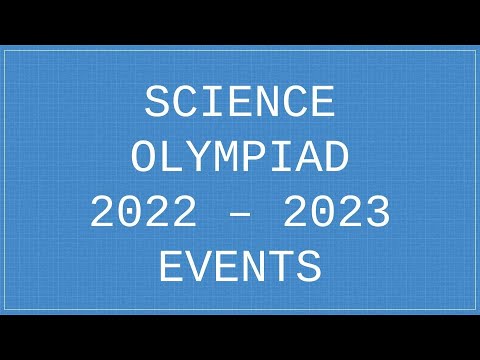 Science Olympiad Events 2022 2023