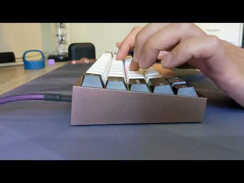 KBDFans TOFU65 typing test and sounds. Alu case & Polycarbonate plate, Mauve switches