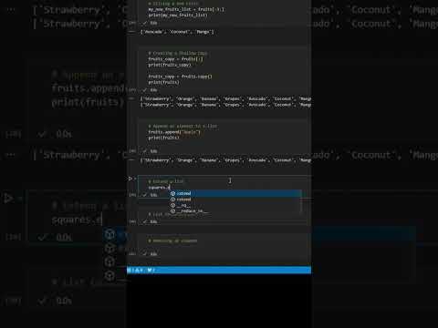 #append, #extend and #concatenate a #list in #python #putjom #pythonprogramming #pythontutorial