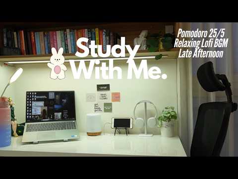 1 Hour STUDY WITH ME 📚🎧 | Pomodoro 25/5 | Relaxing Lofi BGM | Late Afternoon Grind