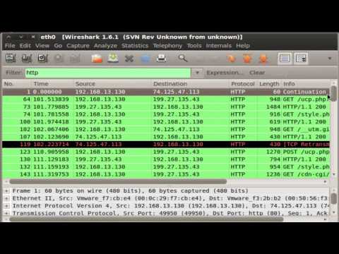 Sniffing Passwords over the network with Wireshark HD