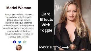 Pure CSS Card Effects With Toggle Button  Html CSS