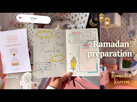 #Ramadan journal 2024🌙a day with me💌set goals, organizing, cozy and productive🎀🧸