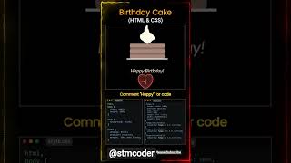 🎂 Build a Birthday Cake with HTML & CSS | Fun Web Dev Project! |STM CODER