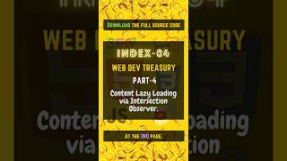 Get code: [ Content Lazy Loading via Intersection Observer ] #iwd #shorts #intersectionobserver