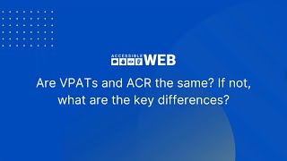 ACRs and VPATs: What's the difference? | Accessible Web
