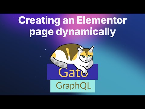 Creating an Elementor page dynamically (with data from any source)