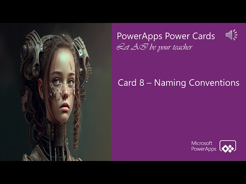 PowerApps Power Cards - Card 8 - Naming Conventions