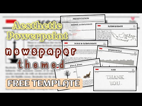 Aesthetic powerpoint - newspaper themed📰 | Free template✨✨ #pptskripsi #pptaesthetic #powerpoint