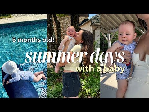 first time mom vlog: parenting struggles, summer activities with a 5 month old