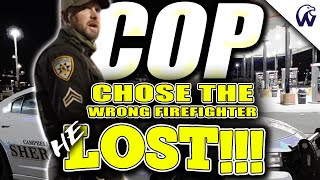 Police Officer Lost The Battle To This Firefighter  Traffic Stop Gone Wrong
