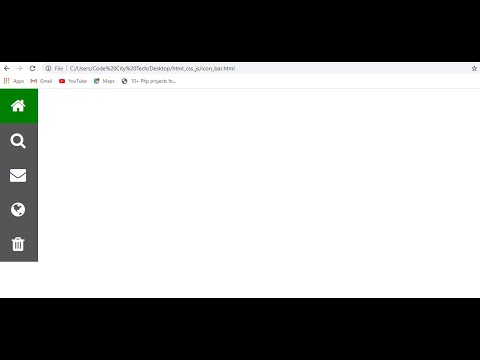 Vertical Icon Bar with html and css | Beginner HTML and CSS | Easy Codes for Beginners in minutes.
