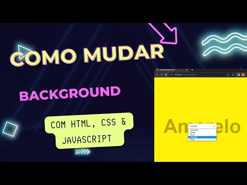 Mudar o background com seletor de cores com HTML, CSS & Javascript.