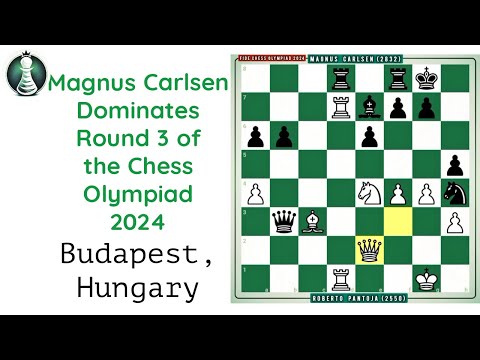 Magnus Carlsen Dominates Round 3 of the Chess Olympiad 2024 | Crushing Garcia Pantoja | Prodigy Pawn