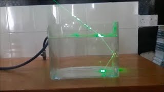 AWESOME physics experiments Laser refraction and reflection (science demonstration)