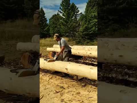 Cutting a Porch Header Log