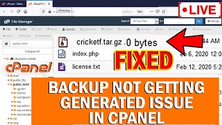 [🔴LIVE] How to fix backups not getting generated in cPanel?