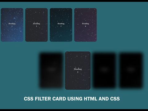 CSS Card Filter using HTML and CSS