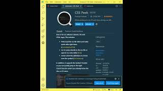Best Vs Code Extension for Html & CSS | CSS Peak Extension | #shorts #vscode #meltango #html #css